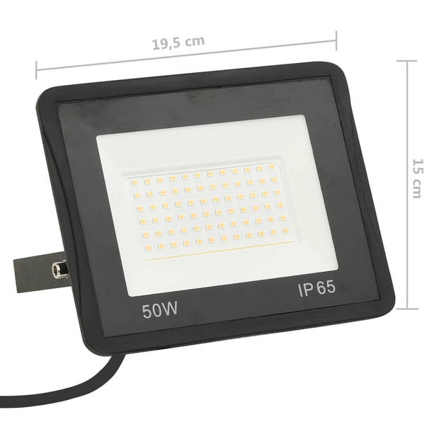 vidaXL Spotlight LED 50 W warmwit