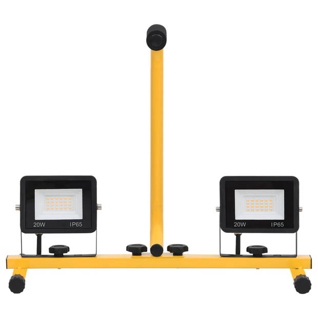 vidaXL Spotlight met handvat LED 2x20 W koudwit