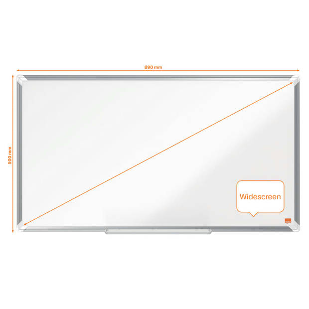 Nobo Whiteboard breedbeeld magnetisch Premium Plus 89x50 cm email