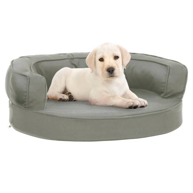 The Living Store Hondenmand - Comfortabel huisdierenbed - Sterke stof - Luxe uitstraling - Anti-slipvoering - Grijs -