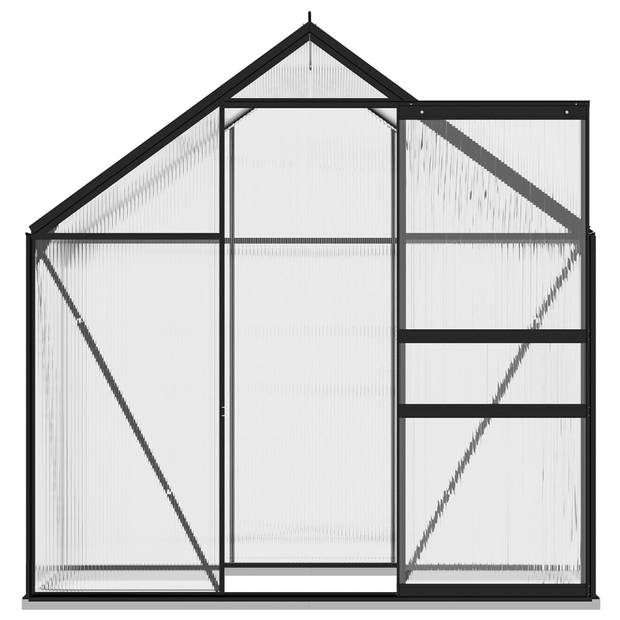 The Living Store Kweekkas - Aluminium - 190x70x132/202 cm - UV-bestendig