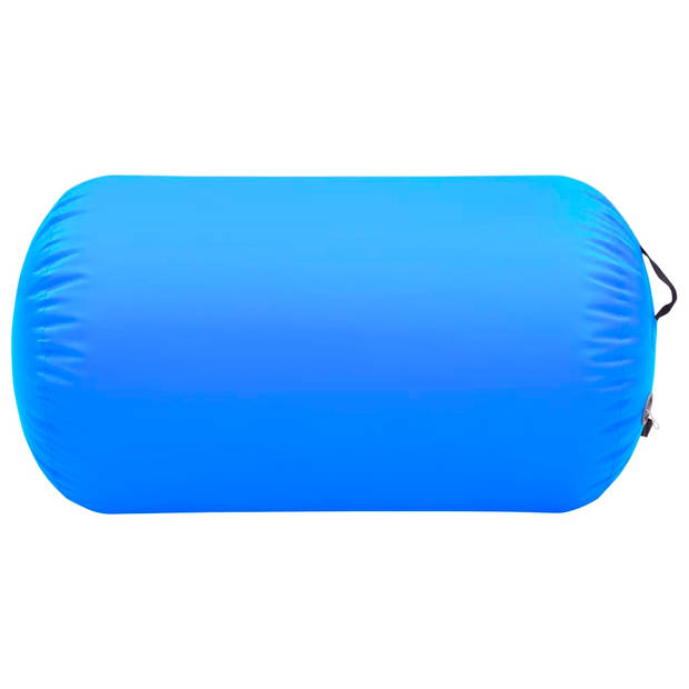 vidaXL Gymnastiekrol met pomp opblaasbaar 100x60 cm PVC blauw