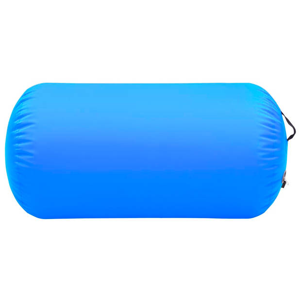 vidaXL Gymnastiekrol met pomp opblaasbaar 120x75 cm PVC blauw