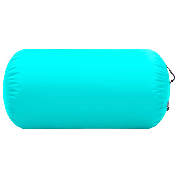 vidaXL Gymnastiekrol met pomp opblaasbaar 120x90 cm PVC groen