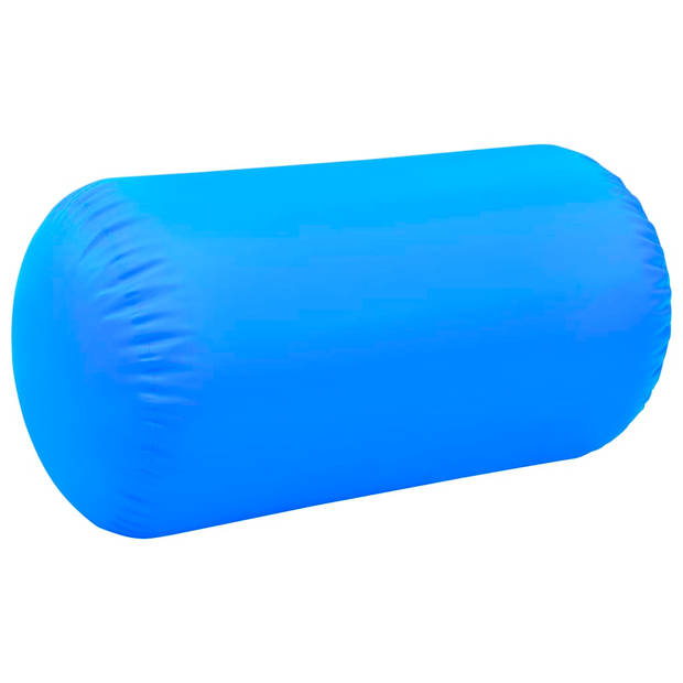 vidaXL Gymnastiekrol met pomp opblaasbaar 120x90 cm PVC blauw