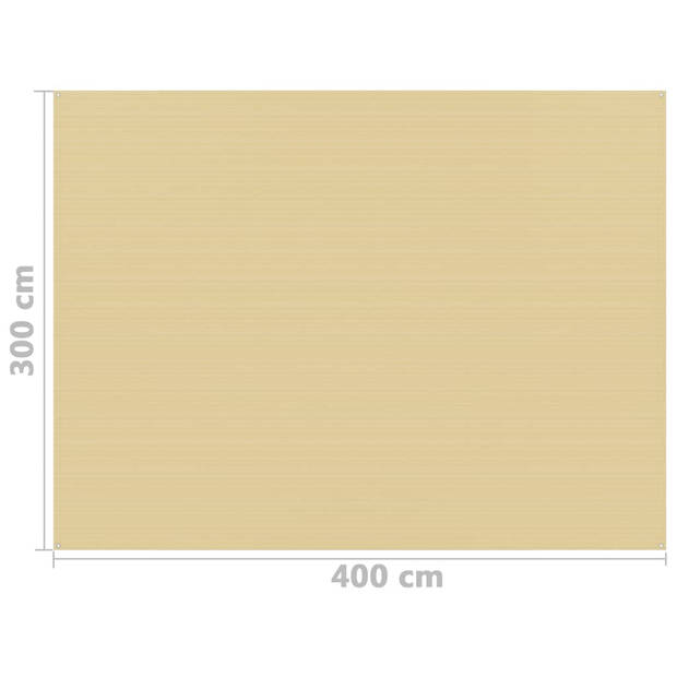 vidaXL Tenttapijt 300x400 cm beige
