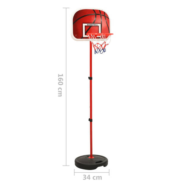 vidaXL Kinderbasketbalset verstelbaar 160 cm