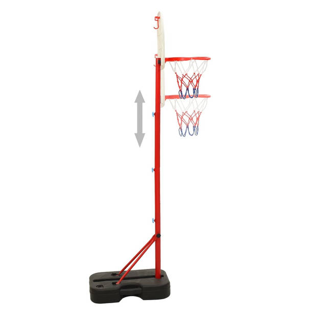 vidaXL Basketbalset draagbaar verstelbaar 138,5-166 cm