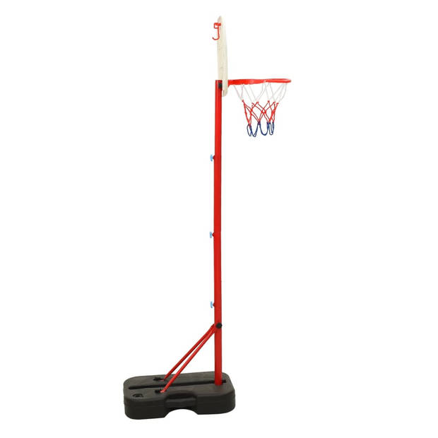 vidaXL Basketbalset draagbaar verstelbaar 138,5-166 cm