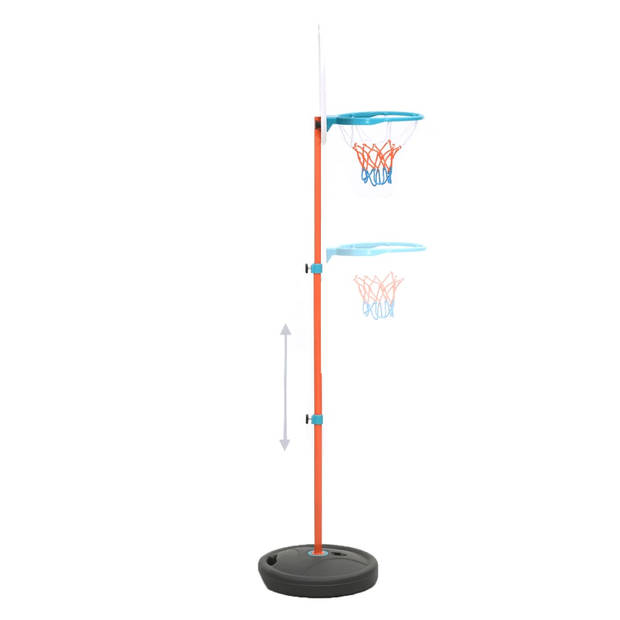 vidaXL Basketbalset draagbaar verstelbaar 133-160 cm