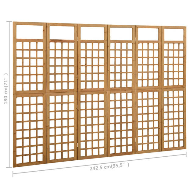 The Living Store Houten Trellis - 2 cm - 242.5 x 180 cm - Massief Vurenhout