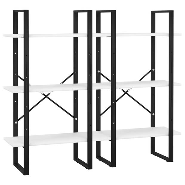 vidaXL Opbergrek 60x30x210 cm bewerkt hout wit