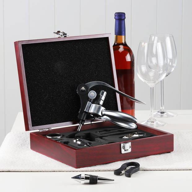 Decopatent® 10-Delige Luxe Wijnset - Wijn fles accessoires Set - Wine