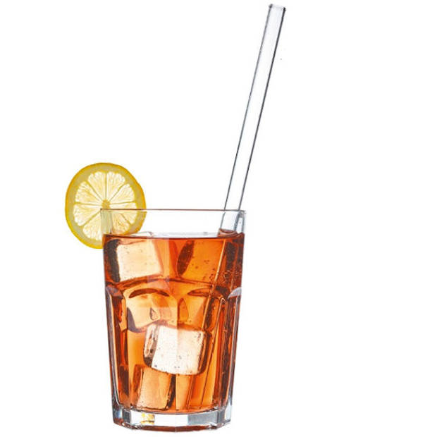 Decopatent® 5-Delige Glazen Drinkrietjes Set - Bestaande uit: 4x