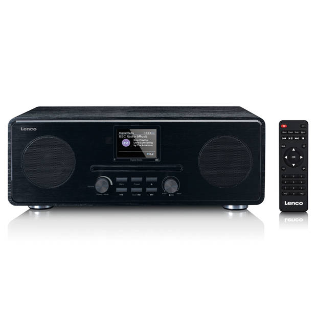 DAB+/FM radio met CD speler en Bluetooth® Lenco Zwart