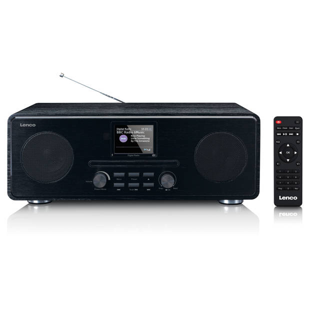 DAB+/FM radio met CD speler en Bluetooth® Lenco Zwart