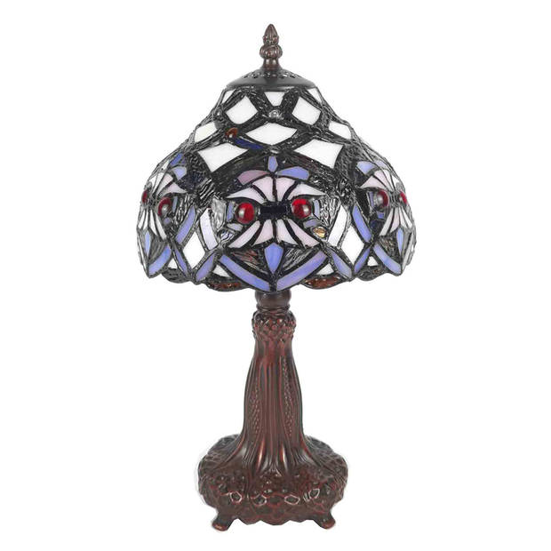 Clayre & Eef Tafellamp Tiffany Ø 20*37 cm E14/max 1*25W 5LL-6141