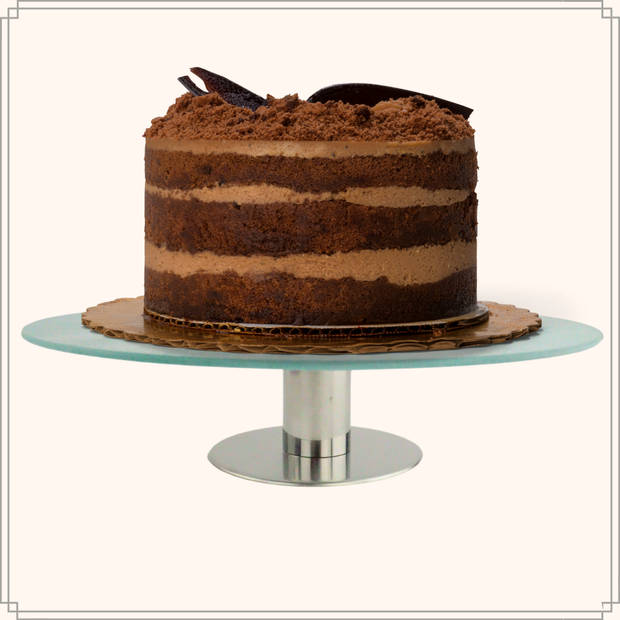 OTIX Taartplateau - Luxe - Glas - Met Voet - Draaibaar - Taartschaal - Taartbord - Cake