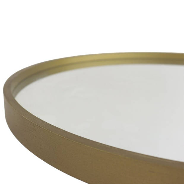 MISOU Spiegel - Rond - Goud - 40cm - Hout en glas - Wandspiegel