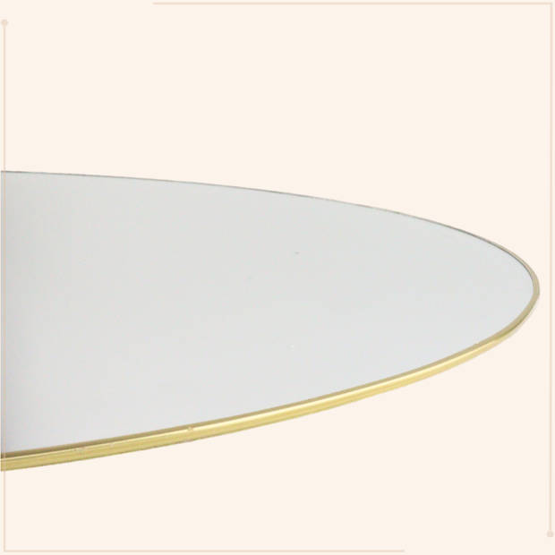 MISOU Spiegel - Rond - Goud - Hangspiegel - 76 cm - Groot - Badkamerspiegel - Wandspiegel