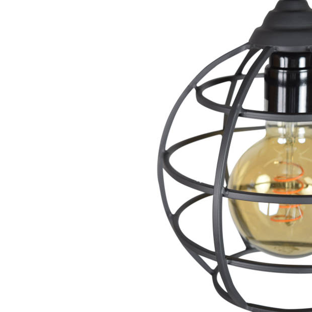 Hanglamp Globe 1-lichts Ø19 Vintage black