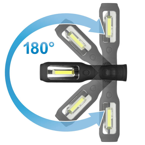 LED-batterijbediende handlamp Handgreep 180° buigbaar