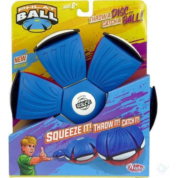 Goliath Phlat Ball Duo color - gooi een frisbee en vang een bal - rood/ blauw 23cm