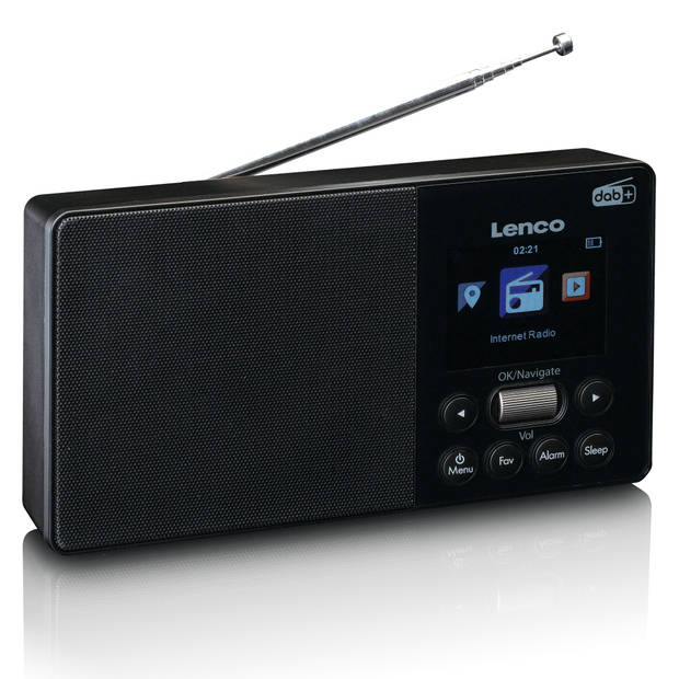 Internet, DAB+ FM draagbare radio Lenco PIR-510BK Zwart
