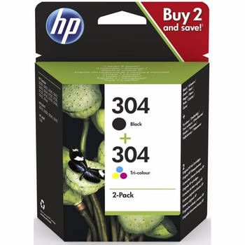 HP cartridge 304 2-pack - Instant Ink (Zwart + kleur)