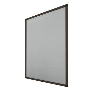 Vliegenscherm aluminium frame bruin 130 x 150 cm