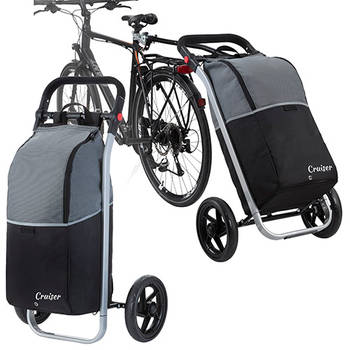 Shoppingcruiser 2 in 1 Boodschappentrolley voor achter de fiets - Fietskar - bagagekar