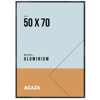 ACAZA Aluminium Fotokader, Foto lijst voor Foto's met Formaat 50 x 70 cm, Zwarte Rand
