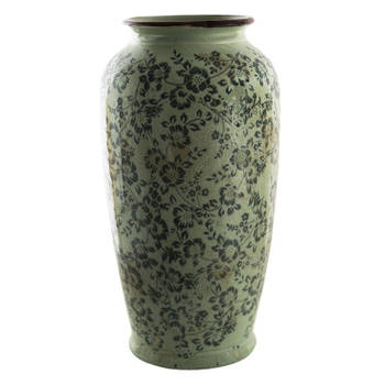 Clayre & Eef Groene Decoratie vaas Ø 17*35 cm 6CE1392L