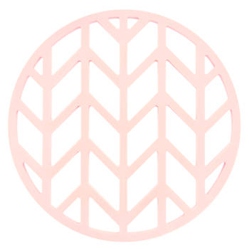 Krumble Siliconen pannenonderzetter rond met pijlen patroon - Roze