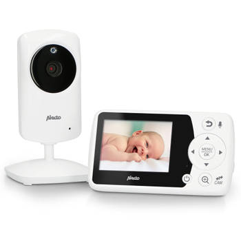 Babyfoon met camera en 2.4" kleurenscherm Alecto DVM-64 Wit