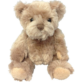 Pluche knuffel dieren teddy beer bruin 19 cm - Knuffelberen