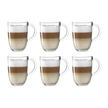 Leonardo Latte Macchiato Glazen Napoli 380 ml - 6 stuks