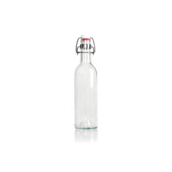 Rebottled Beugelfles / Weckfles - Transparant - 375 ml - gemaakt van gerecyclede wijnflessen