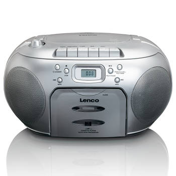 Portable FM Radio CD - Cassettespeler Lenco SCD-420SI Zilver
