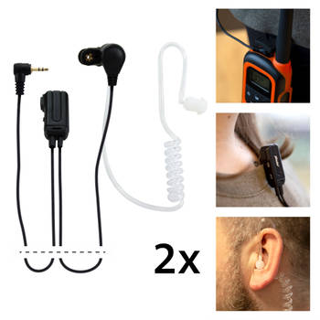 Airtube headset walkie talkie, 2 pack Alecto Transparant