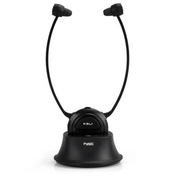 Draadloze gehoorversterker/hoofdtelefoon Fysic FH-76 Zwart