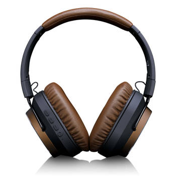 Bluetooth koptelefoon met Active Noise Cancelling (ANC) Lenco HPB-730BN Bruin-Zwart