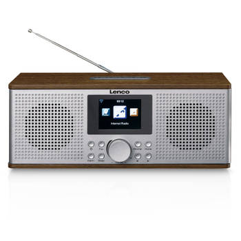 Smart radio, Internet/DAB+/FM en Bluetooth® Lenco Walnoot-Zilver