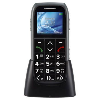 Eenvoudige mobiele telefoon voor senioren met SOS noodknop Fysic FM-7575 Zwart-Antraciet