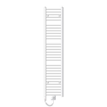 ECD Germany Badkamerradiator elektrisch met verwarmingselement 900W - 300 x 1800 mm - wit - recht met zijaansluiting