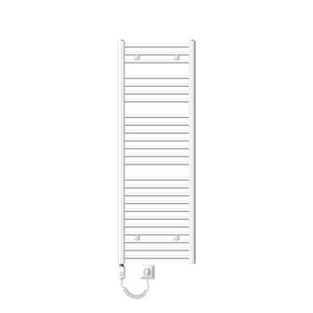 ECD Germany Badkamerradiator elektrisch met verwarmingselement 1200W - 500 x 1500 mm - wit - recht met zijaansluiting