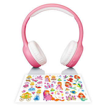 Vouwbare kinder Bluetooth® hoofdtelefoon Lenco HPB-110PK Roze