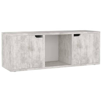 vidaXL Tv-meubel 88,5x27,5x30,5 cm bewerkt hout betongrijs