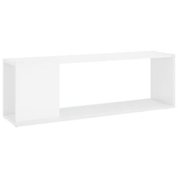 vidaXL Tv-meubel 100x24x32 cm bewerkt hout hoogglans wit