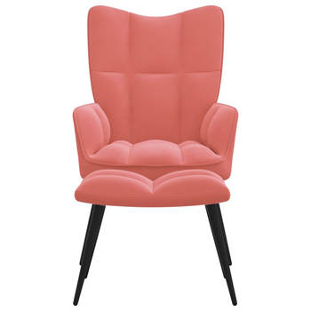 The Living Store Relaxstoel The Living Store - Relaxstoelen - 61 x 70 x 96.5 cm - Roze